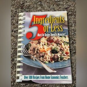 5 Ingredients Or Less, Spiral Bound Cookbook, 2002